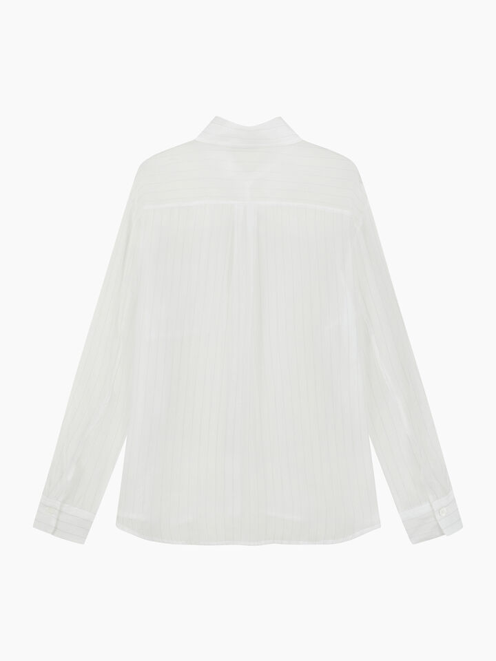 White semi sheer shirt - sisley k shirts - White | Sisley K image number 2